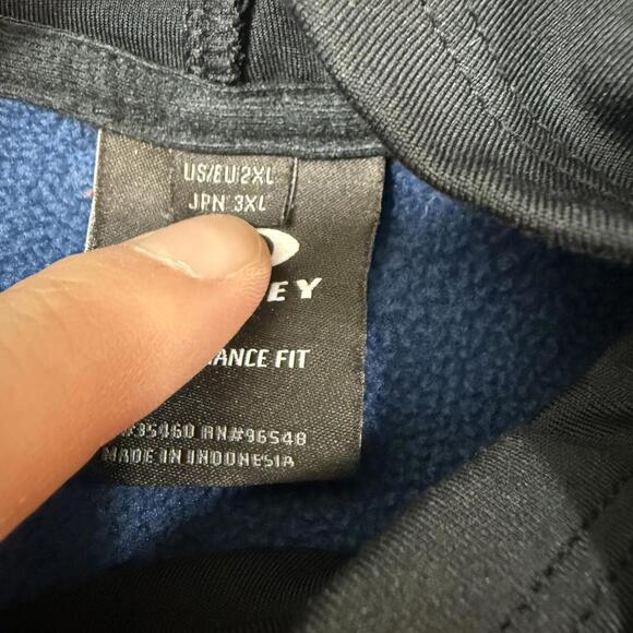 Oakley Hoodie Mens 2XL Blue Winter Rider 2.0 Sweatshirt Thermonuclear Protection - Picture 6 of 9